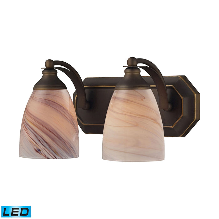 Mix and Match Vanity 14'' Wide 2-Light Vanity Light - Aged Bronze