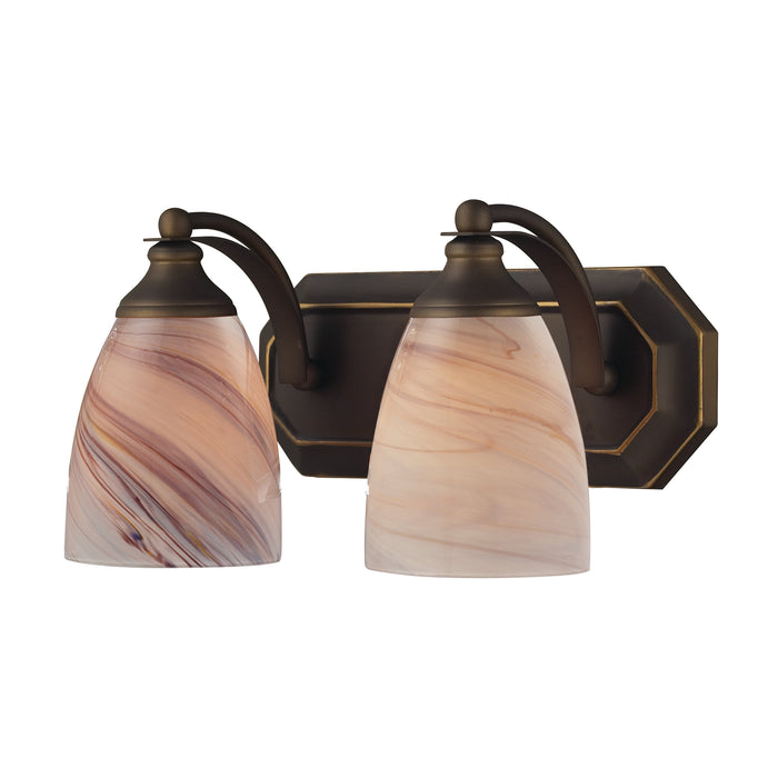 Mix and Match Vanity 14'' Wide 2-Light Vanity Light - Aged Bronze