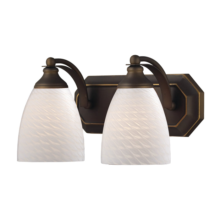 Mix and Match Vanity 14'' Wide 2-Light Vanity Light - Aged Bronze