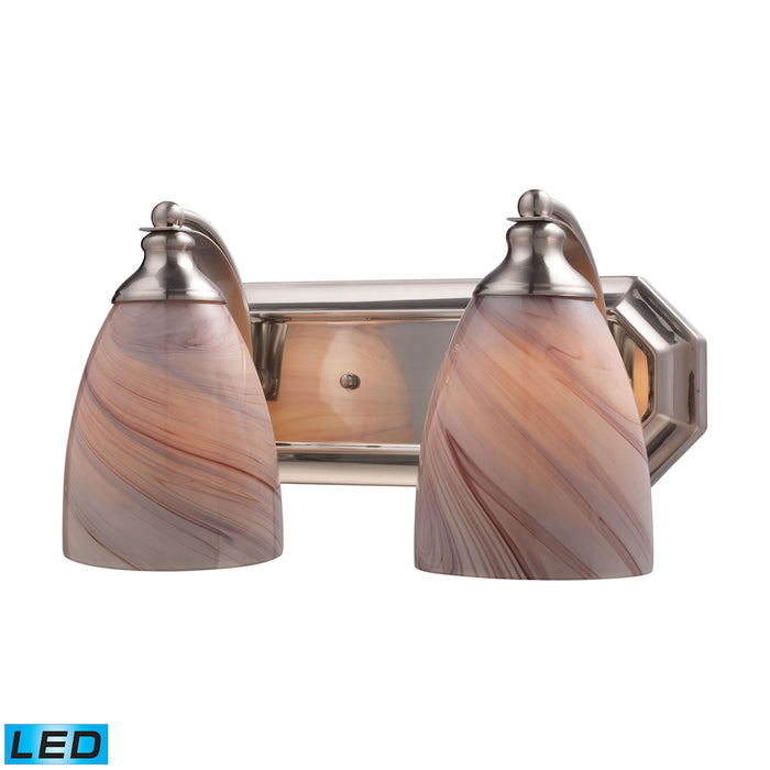 Mix and Match Vanity 14'' Wide 2-Light Vanity Light - Satin Nickel