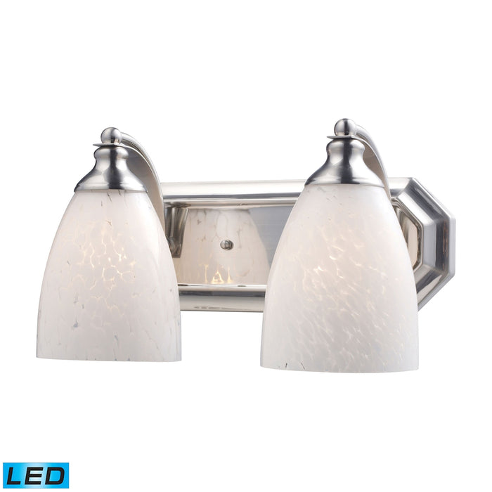 Mix and Match Vanity 14'' Wide 2-Light Vanity Light - Satin Nickel