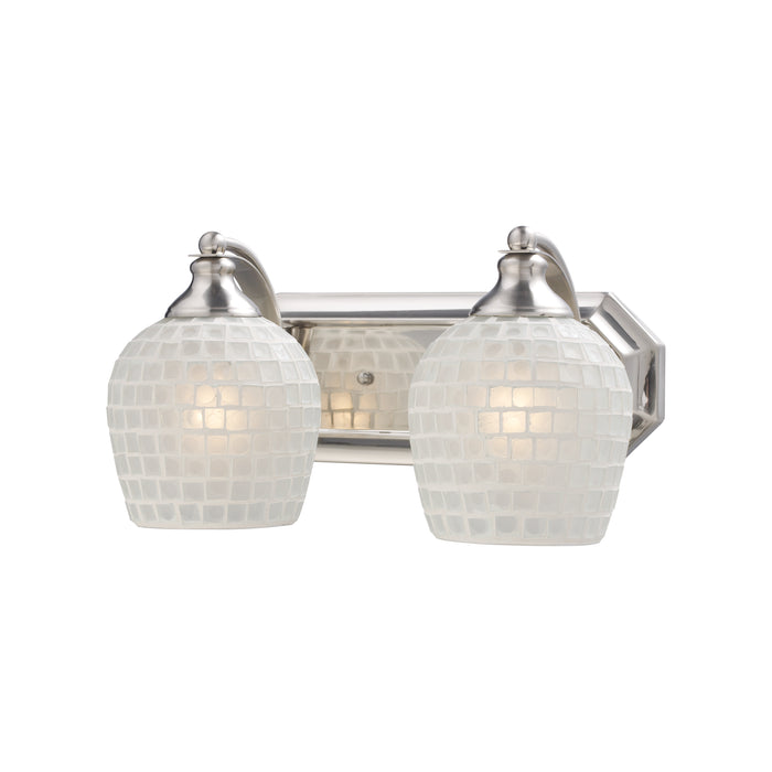 Mix and Match Vanity 14'' Wide 2-Light Vanity Light - Satin Nickel