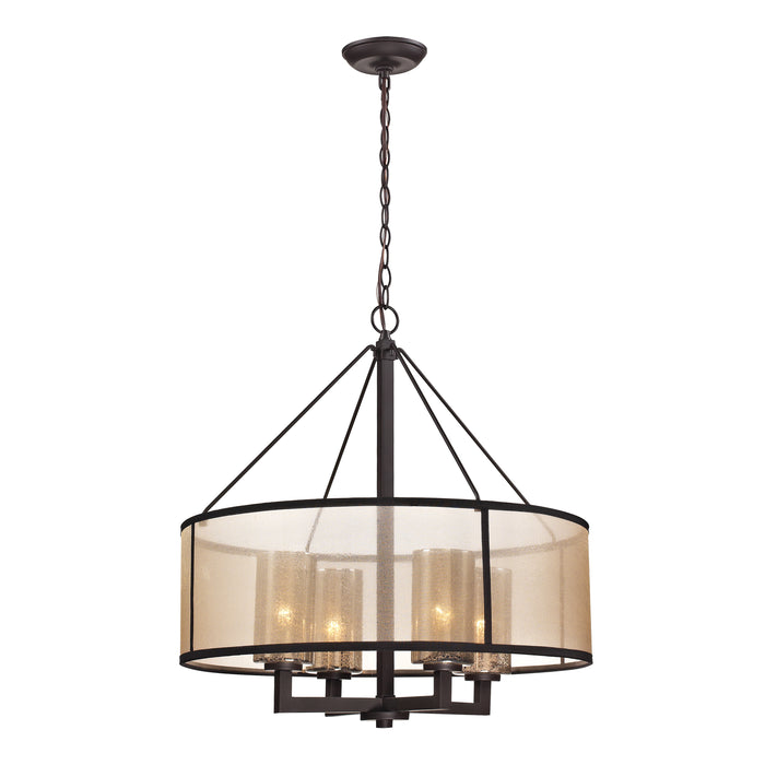 Diffusion 24'' Wide 4-Light Chandelier - Oil Rubbed Bronze