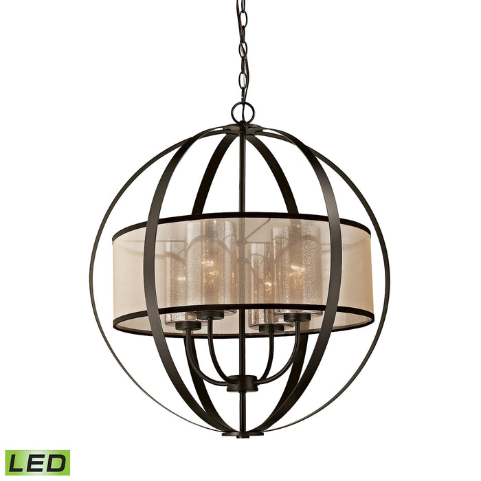 Diffusion 24'' Wide 4-Light Chandelier - Oil Rubbed Bronze