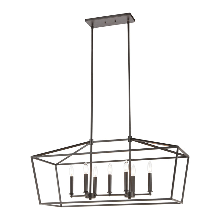 Fairfax 36'' Wide 7-Light Linear Chandelier - Oil Rubbed Bronze