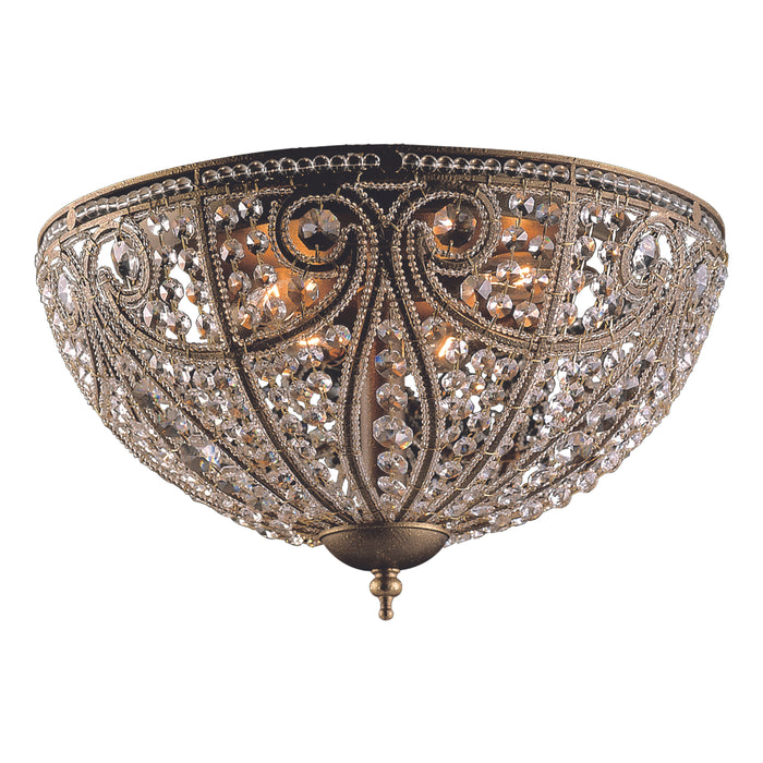 Elizabethan 17'' Wide 6-Light Flush Mount - Dark Bronze