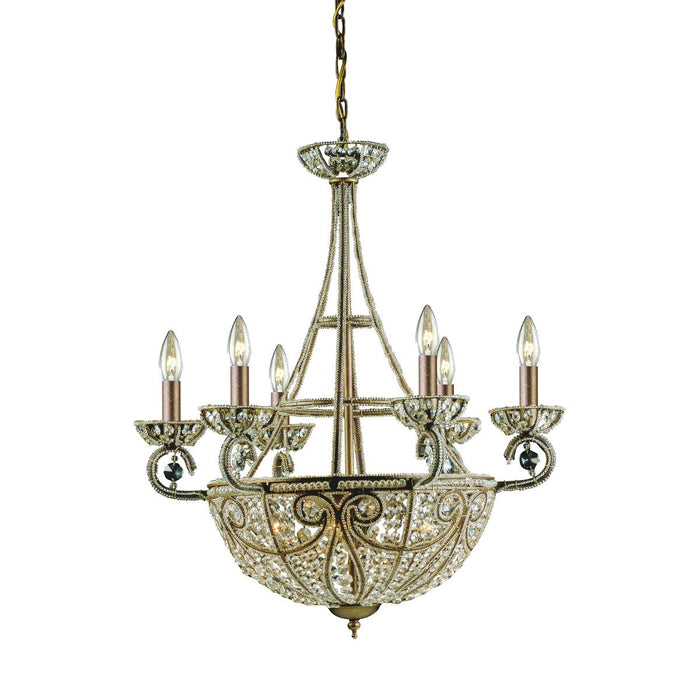 Elizabethan 26'' Wide 10-Light Chandelier - Dark Bronze