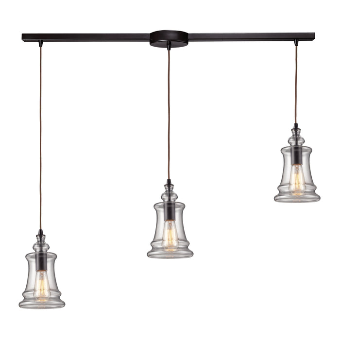 Menlow Park 36'' Wide 3-Light Multi Pendant - Oiled Bronze