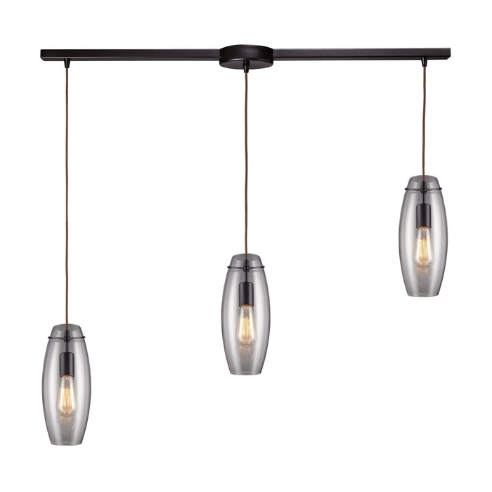 Menlow Park 36'' Wide 3-Light Multi Pendant - Oiled Bronze