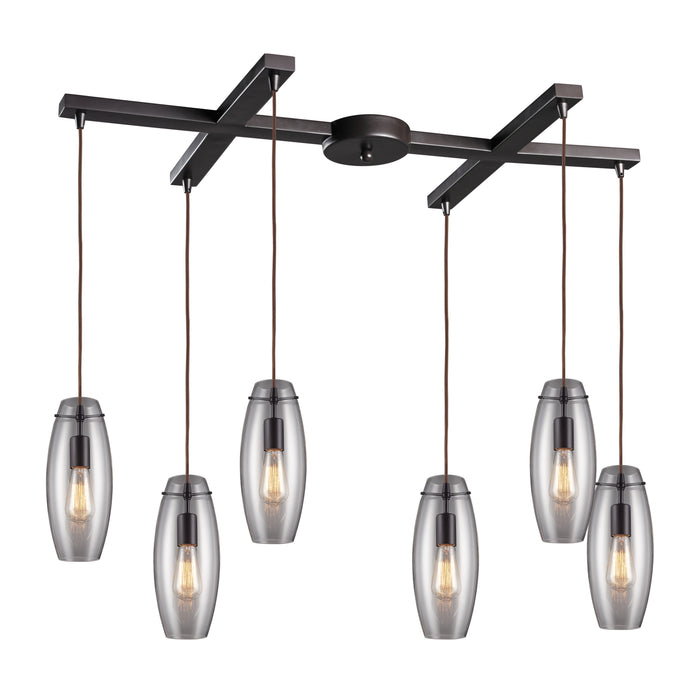 Menlow Park 33'' Wide 6-Light Multi Pendant - Oiled Bronze