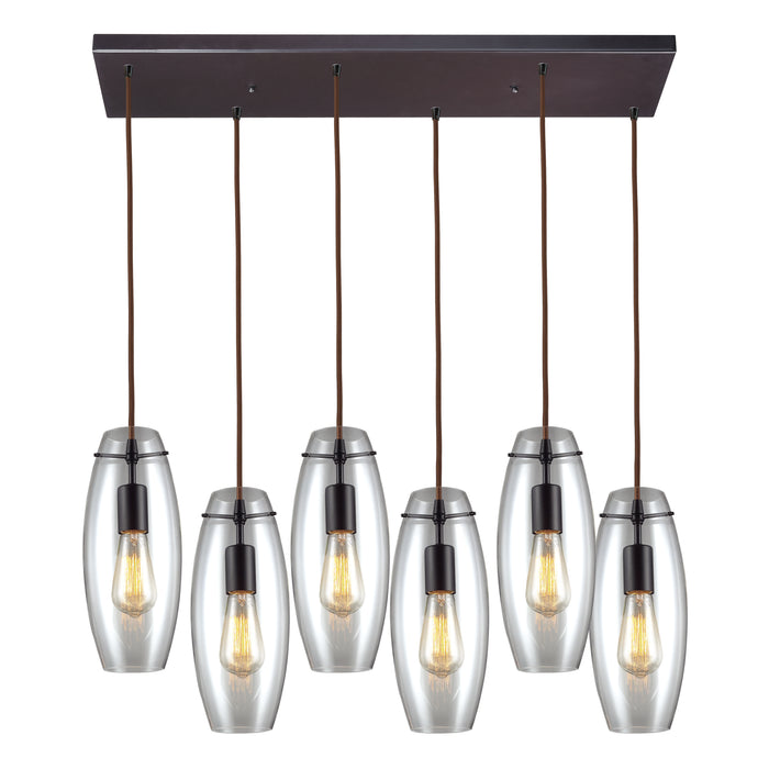 Menlow Park 32'' Wide 6-Light Multi Pendant - Oiled Bronze