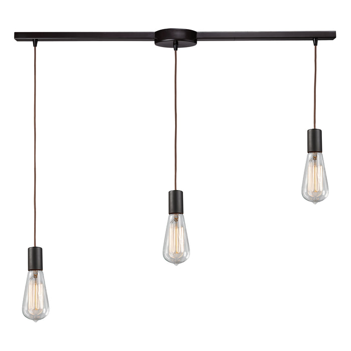 Menlow Park 36'' Wide 3-Light Multi Pendant - Oiled Bronze