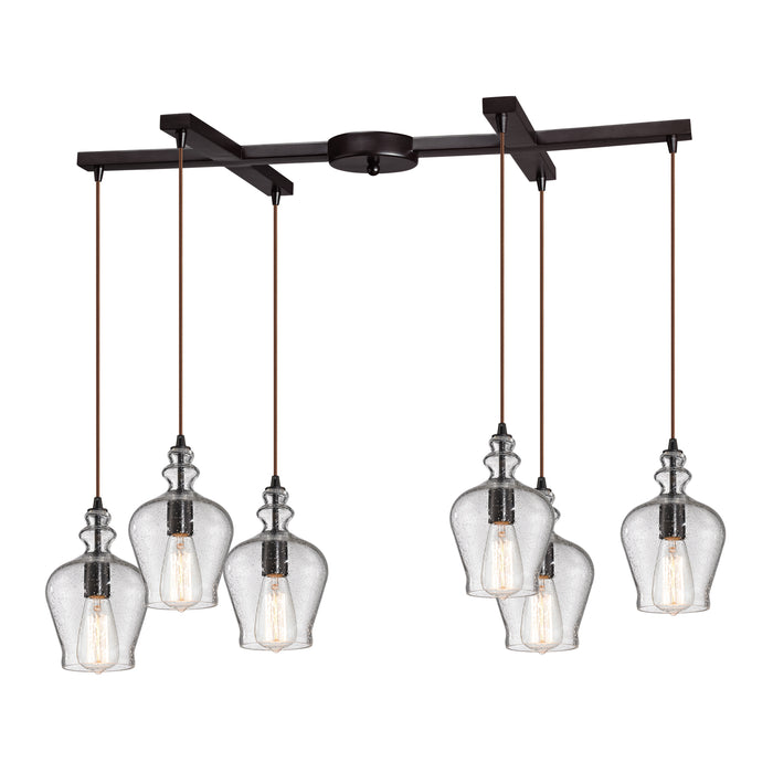 Menlow Park 33'' Wide 6-Light Multi Pendant - Oil Rubbed Bronze