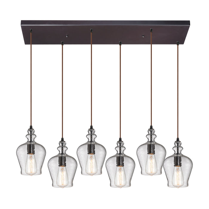 Menlow Park 30'' Wide 6-Light Multi Pendant - Oil Rubbed Bronze