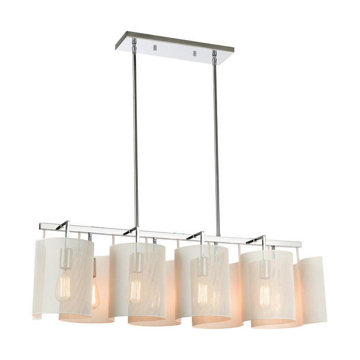 Santa Barbara 40'' Wide 8-Light Linear Chandelier - Matte White