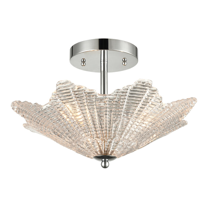 Radiance 16'' Wide 3-Light Semi Flush Mount - Polished Chrome