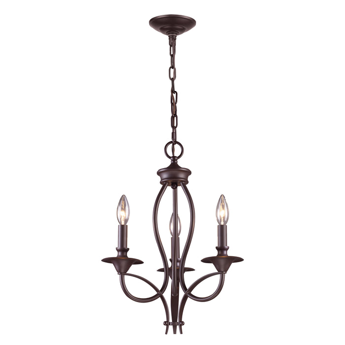 Medford 14'' Wide 3-Light Chandelier - Oiled Bronze