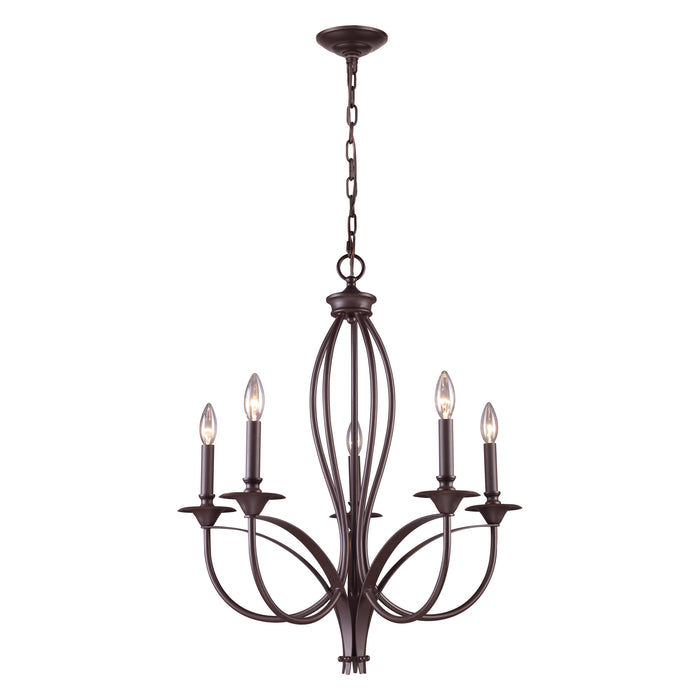 Medford 26'' Wide 5-Light Chandelier - Oiled Bronze