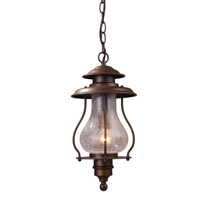 Wikshire 8'' Wide 1-Light Outdoor Pendant - Coffee Bronze