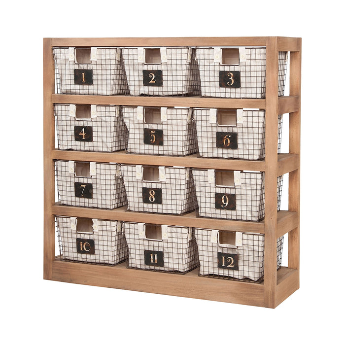 Shelving Unit with 12 Locker Baskets