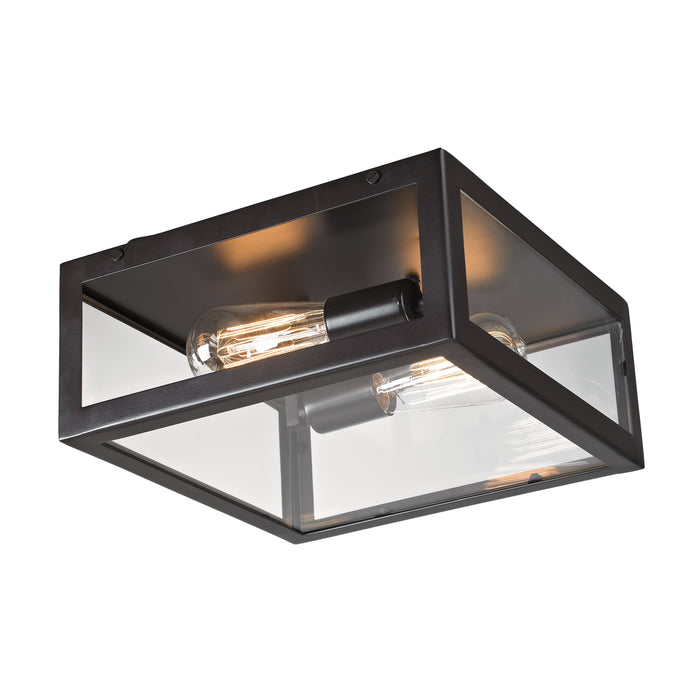 Parameters 12'' Wide 2-Light Flush Mount - Bronze