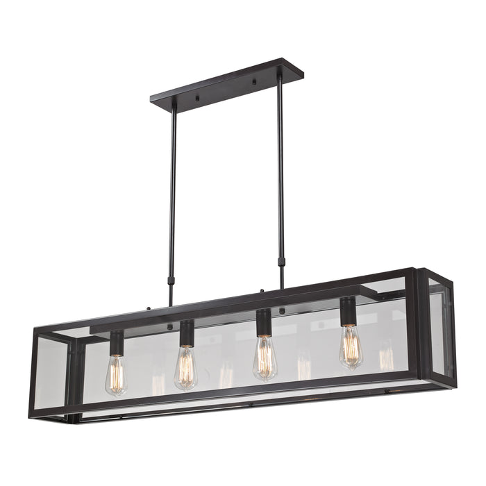 Parameters 47'' Wide 4-Light Chandelier - Bronze