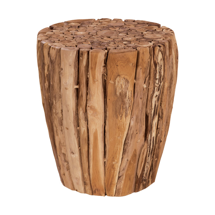 Teak Branch Accent Stool