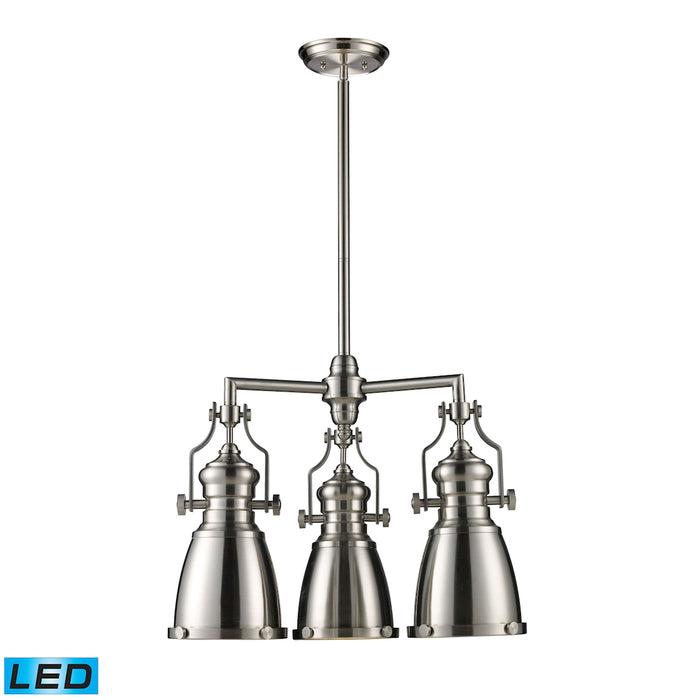 Chadwick 22'' Wide 3-Light Chandelier - Satin Nickel