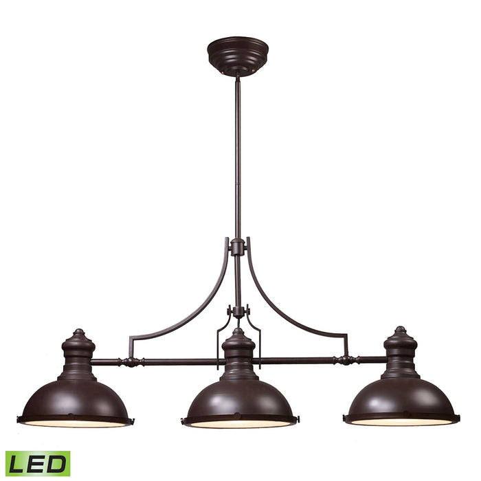 Chadwick 47'' Wide 3-Light Linear Chandelier - Oiled Bronze