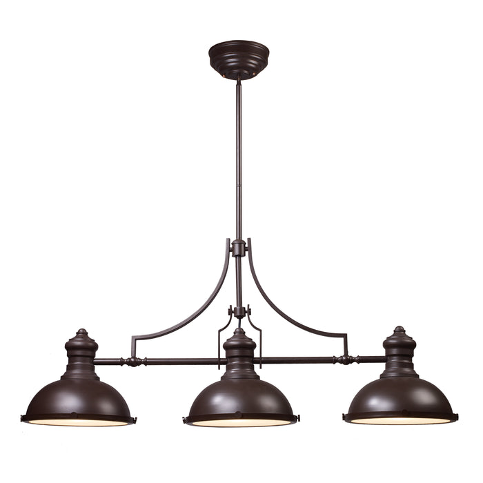 Chadwick 47'' Wide 3-Light Linear Chandelier - Oiled Bronze