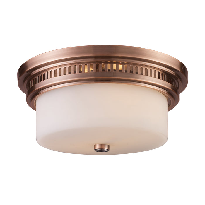 Chadwick 13'' Wide 2-Light Flush Mount - Antique Copper