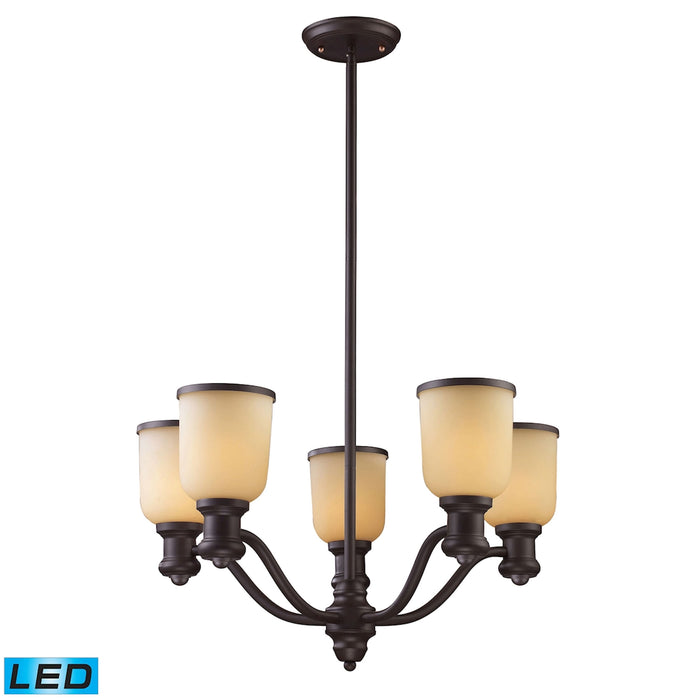 Brooksdale 5-Light Chandelier in Oiled Bronze - Includes LED Bulbs