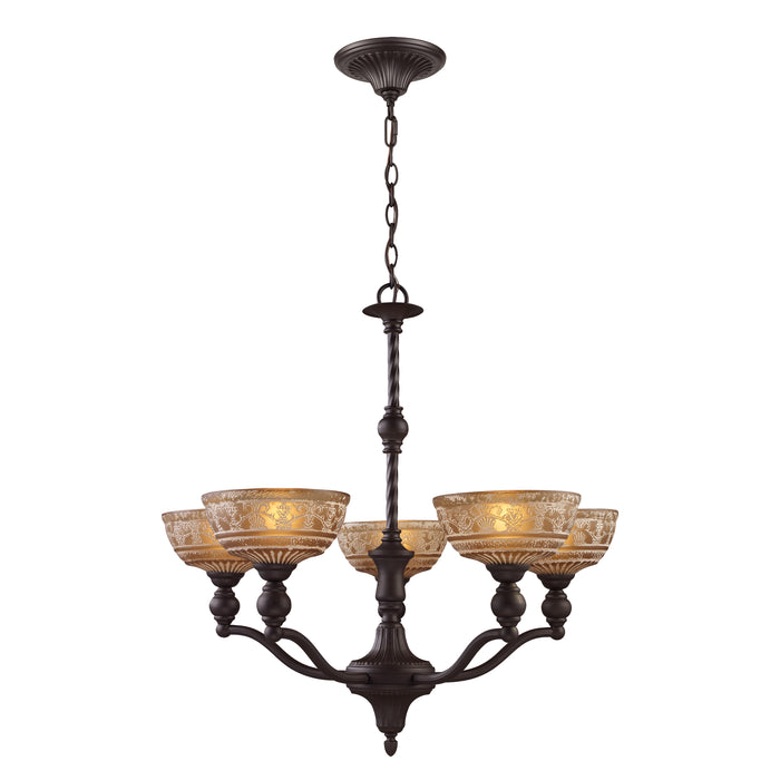 Norwich 28'' Wide 5-Light Chandelier - Oiled Bronze