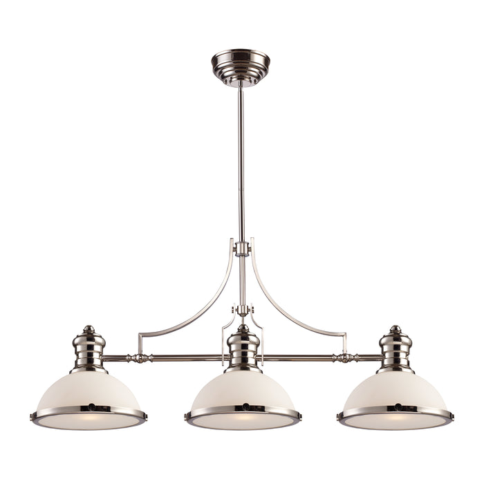 Chadwick 47'' Wide 3-Light Linear Chandelier - Polished Nickel