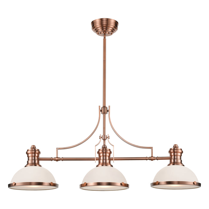 Chadwick 47'' Wide 3-Light Linear Chandelier - Antique Copper