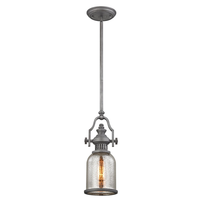 Chadwick 6'' Wide 1-Light Mini Pendant - Weathered Zinc