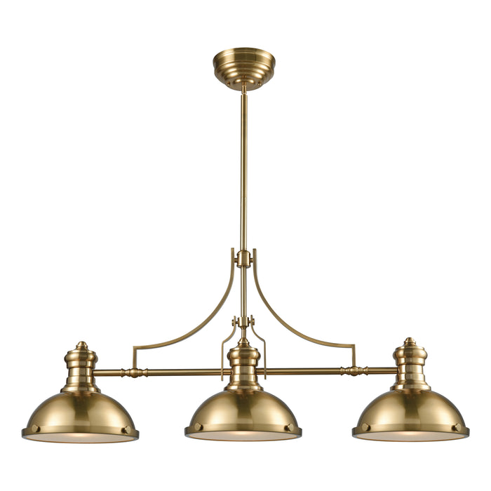 Chadwick 47'' Wide 3-Light Linear Chandelier - Satin Brass