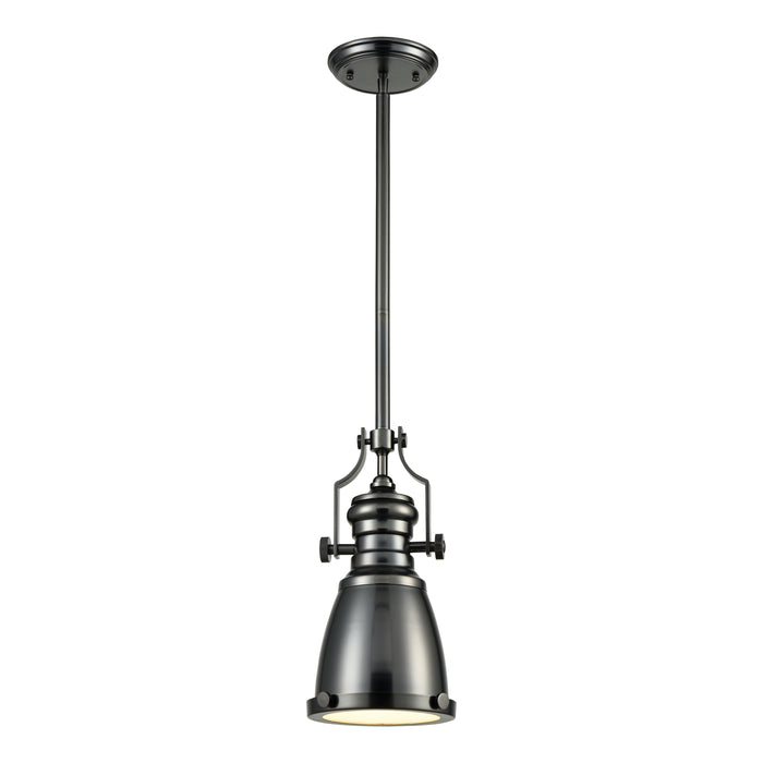 Chadwick 8'' Wide 1-Light Mini Pendant - Black Nickel