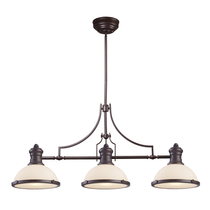 Chadwick 47'' Wide 3-Light Linear Chandelier - Oiled Bronze