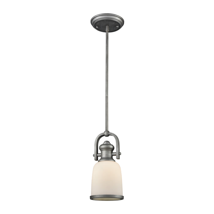 Brooksdale 5'' Wide 1-Light Mini Pendant - Weathered Zinc