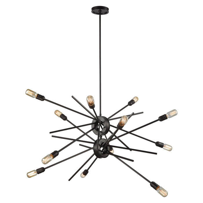 Xenia 42'' Wide 12-Light Chandelier - Oil Rubbed Bronze