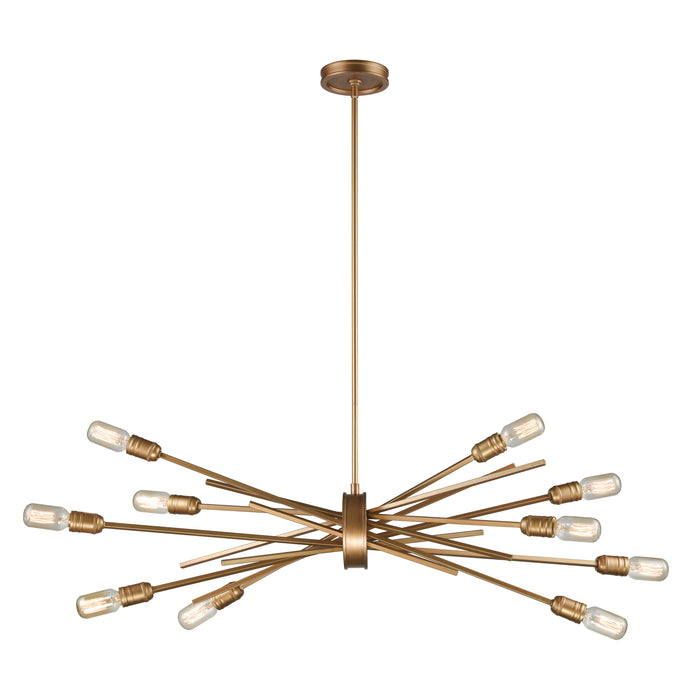 Xenia 42'' Wide 10-Light Chandelier - Matte Gold