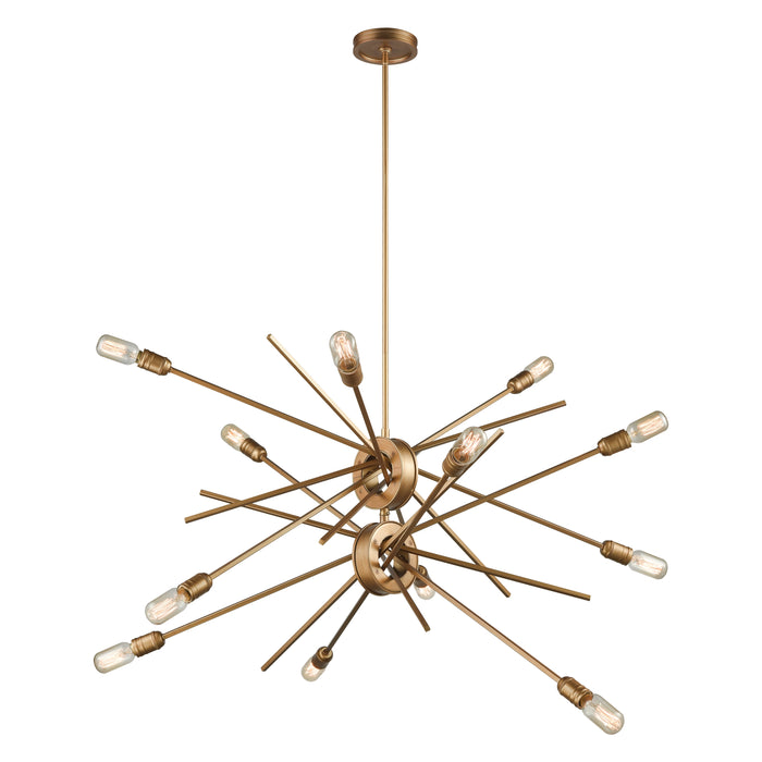 Xenia 42'' Wide 12-Light Chandelier - Matte Gold