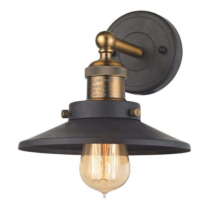 English Pub 8'' High 1-Light Sconce - Antique Brass