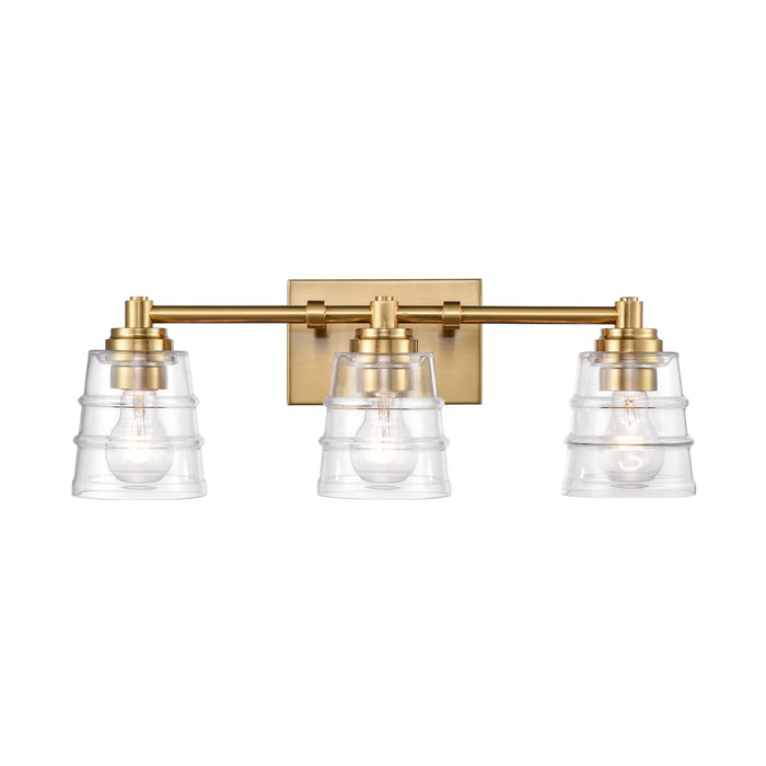 Pulsate 21.5'' Wide 3-Light Vanity Light - Satin Brass