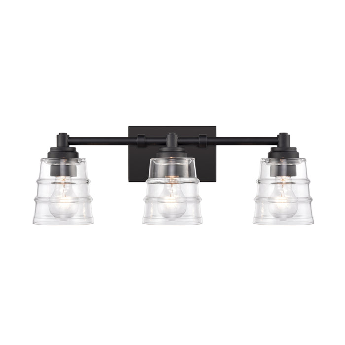 Pulsate 21.5'' Wide 3-Light Vanity Light - Matte Black