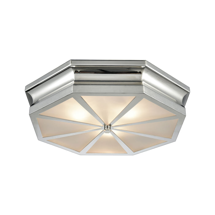 Windsor 20'' Wide 3-Light Flush Mount - Polished Nickel