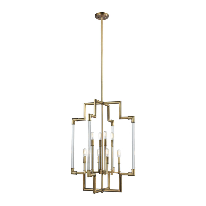 Brandon 24'' Wide 8-Light Pendant - Classic Brass