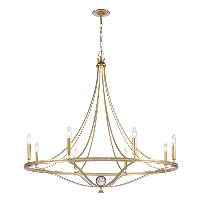 Noura 44.5'' Wide 8-Light Chandelier - Champagne Gold