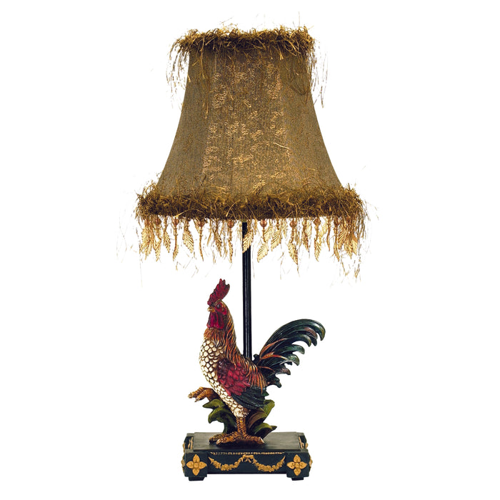 Petite Rooster 19'' High 1-Light Table Lamp - Multicolor